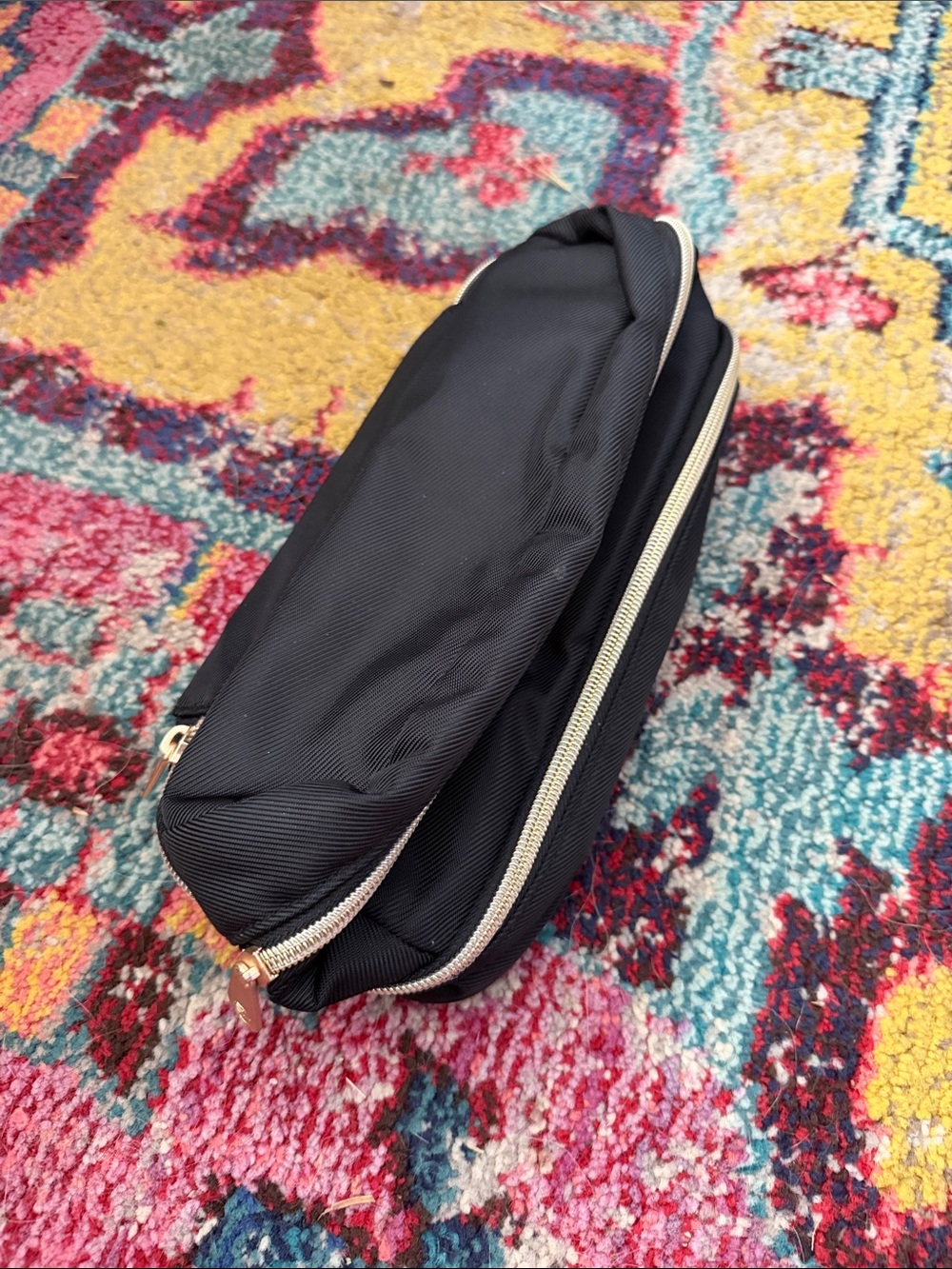 Black Sonia Kashuk Double-Zip Travel Pouch - Compact Carry Case